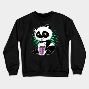 Panda Kawaii Anime Bubble Tea Boba Crewneck Sweatshirt